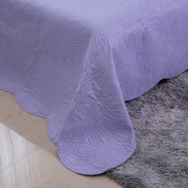 Κουβερλί Υπέρδιπλο (Σετ 220x240) 2 Όψεων Silk Fashion Solid Lila