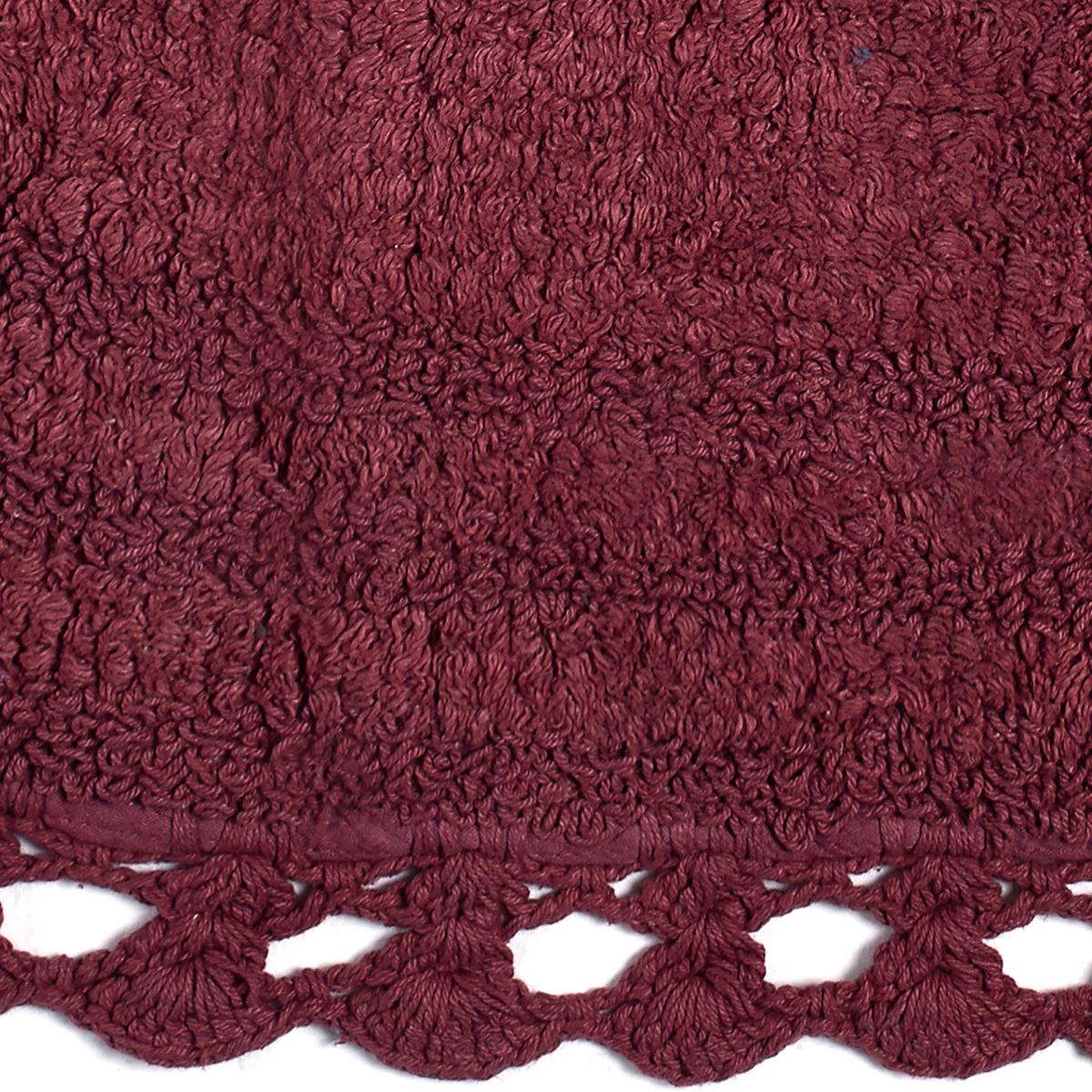Πατάκι Μπάνιου (60X100) Silk Fashion Οβάλ Burgundy Μπάνιο Πατάκια Spitishop