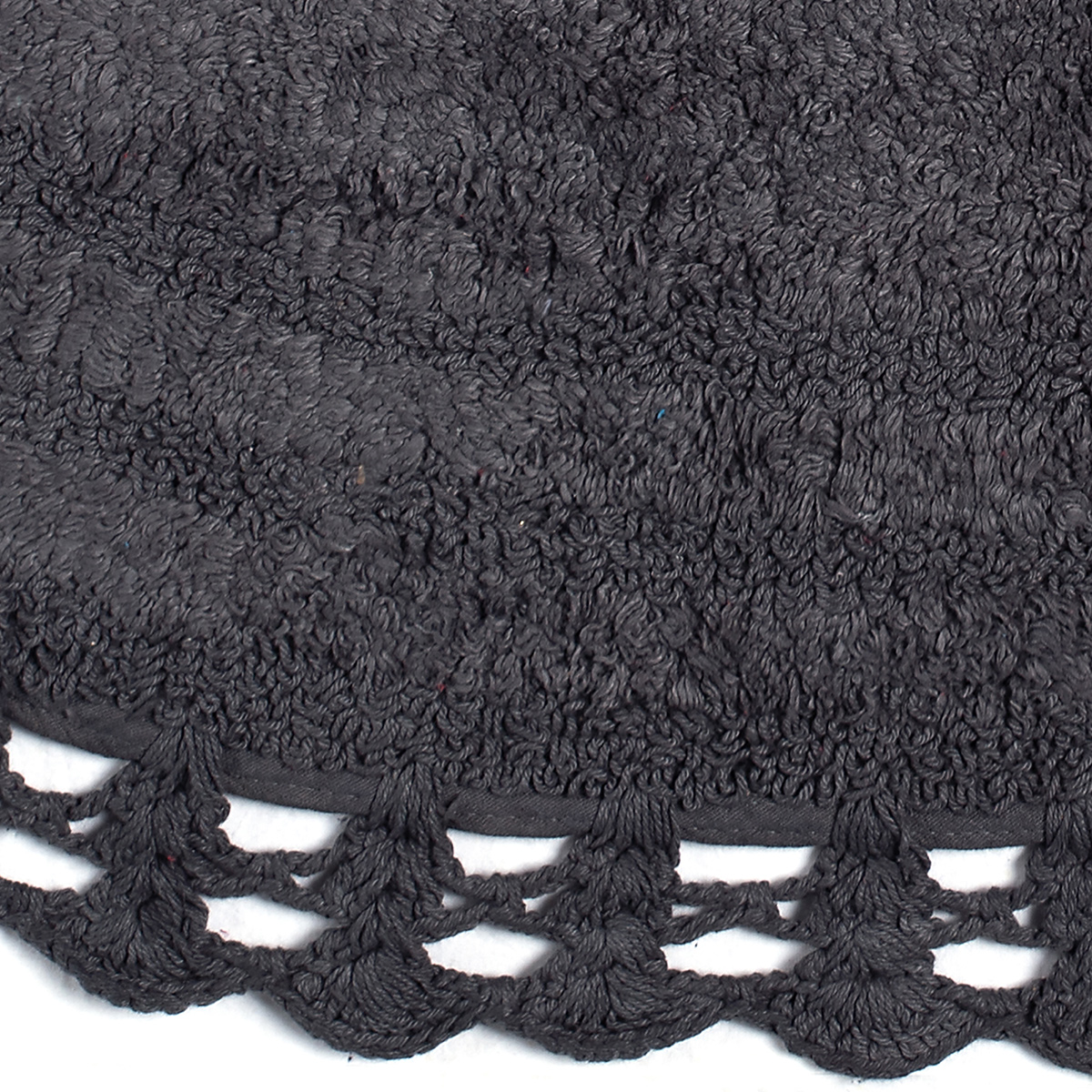 Πατάκι Μπάνιου (60X100) Silk Fashion Οβάλ Dark Grey Μπάνιο Πατάκια Spitishop