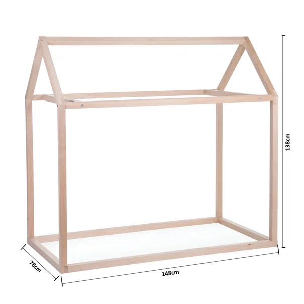 Παιδικό Κρεβάτι Montessori (70x140) ChildHome Natural BR74112