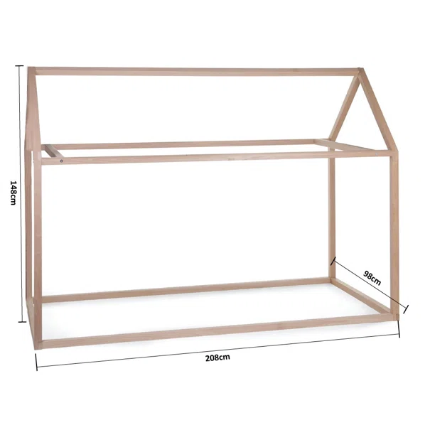 Παιδικό Κρεβάτι Montessori (90x200) ChildHome Natural BR73095