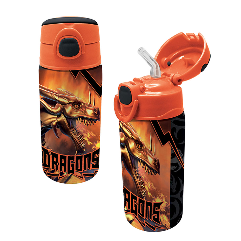 Παγούρι 500ml Με Καλαμάκι Graffiti Dragon