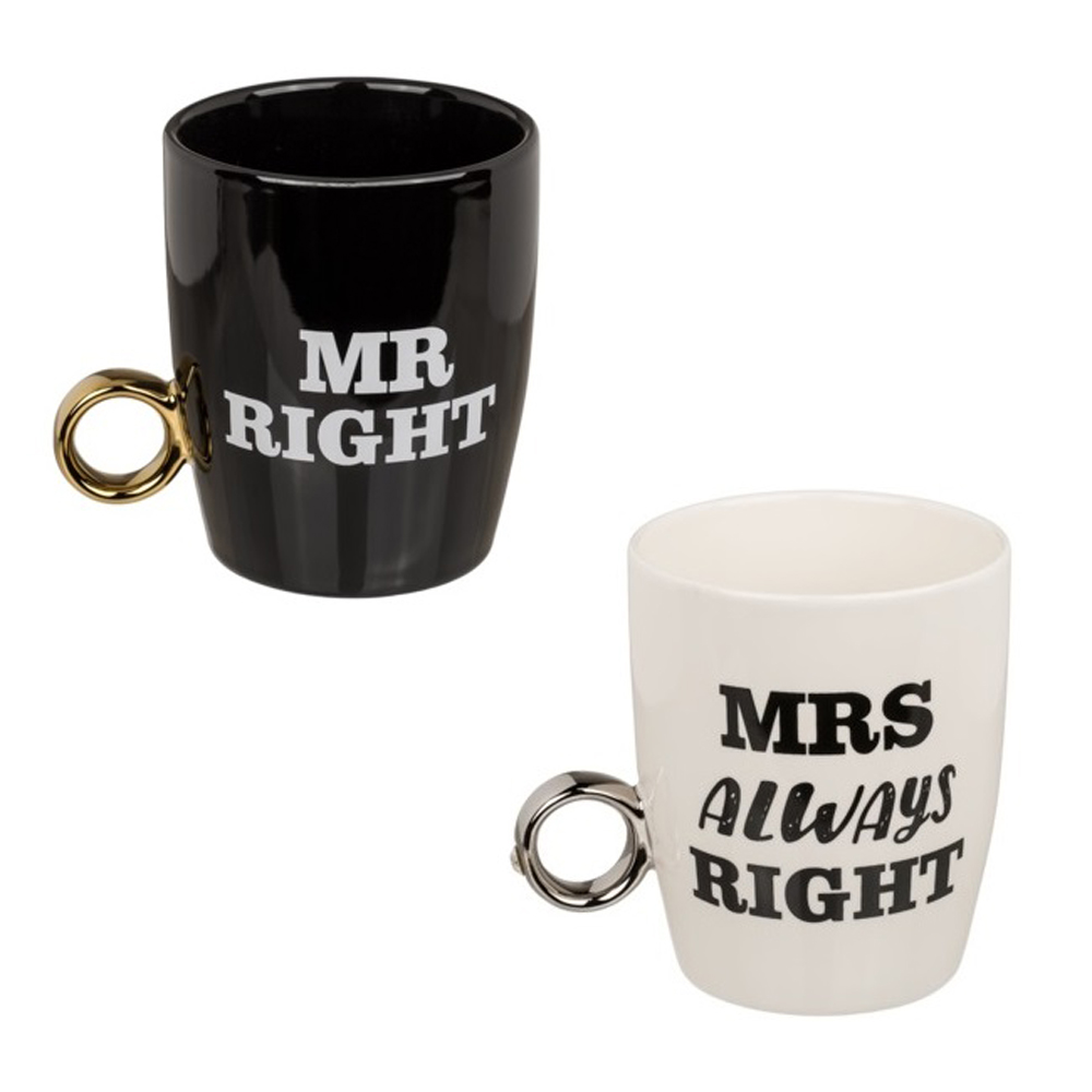 Κούπες (Σετ 2τμχ) Out Of The Blue By Octopus Mr Right & Mrs Always Right