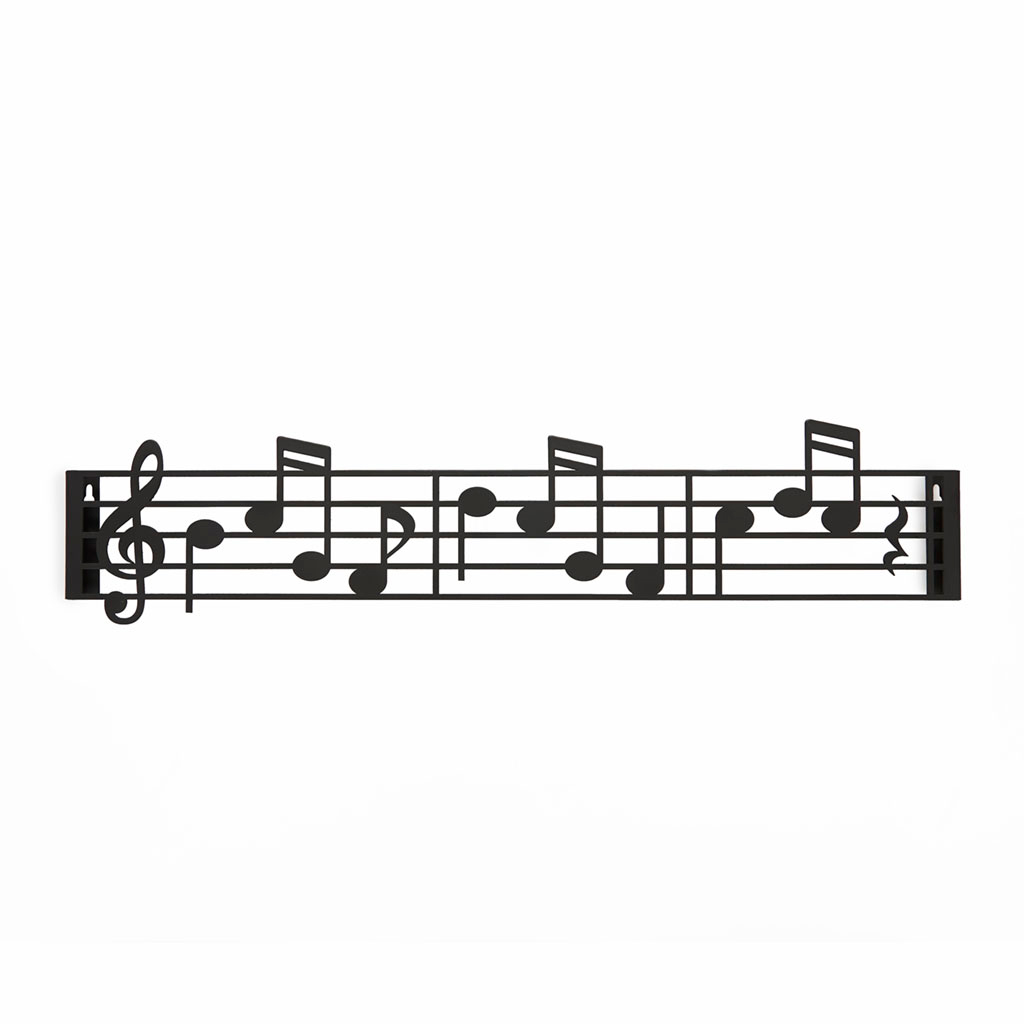 Κρεμάστρα Τοίχου 4 Θέσεων (44x2x10) Balvi By Octopus Music Black