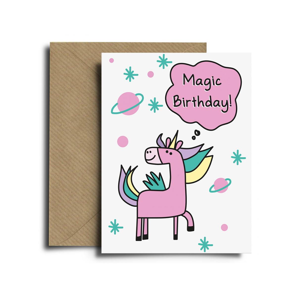 Ευχετήρια Κάρτα Διπλή (17x12) Spread The Magic Unicorn