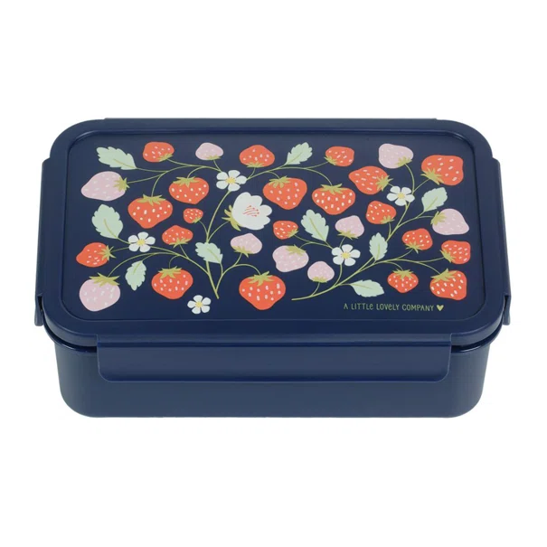 Φαγητοδοχείο Με Χωρίσματα (22x7x14.5) Α Little Lovely Company Strawberries SBSTBU55