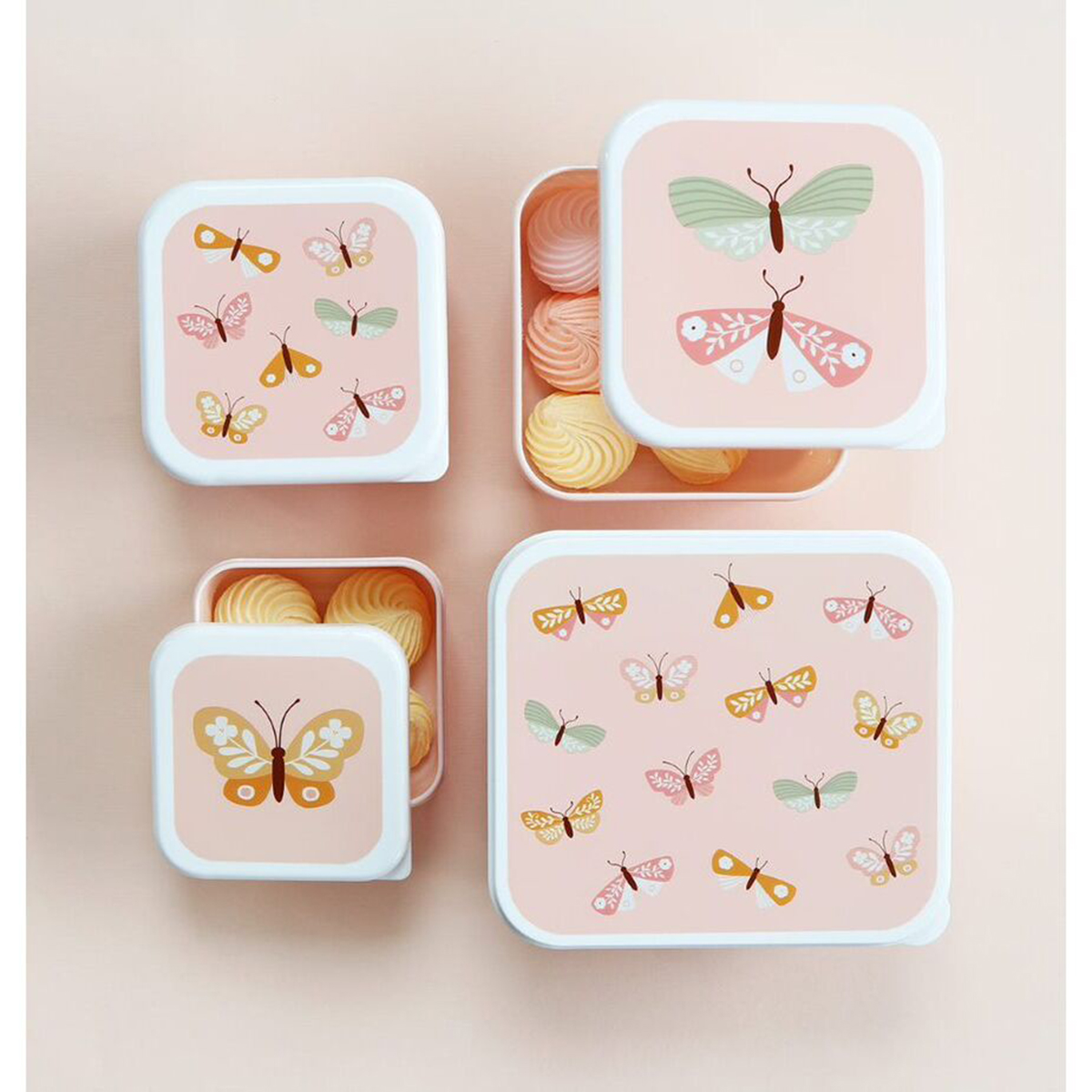 Φαγητοδοχεία (Σετ 4τμχ) Α Little Lovely Company Butterflies SBSEBU42