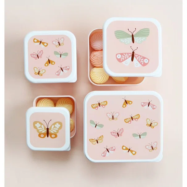 Φαγητοδοχεία (Σετ 4τμχ) Α Little Lovely Company Butterflies SBSEBU42