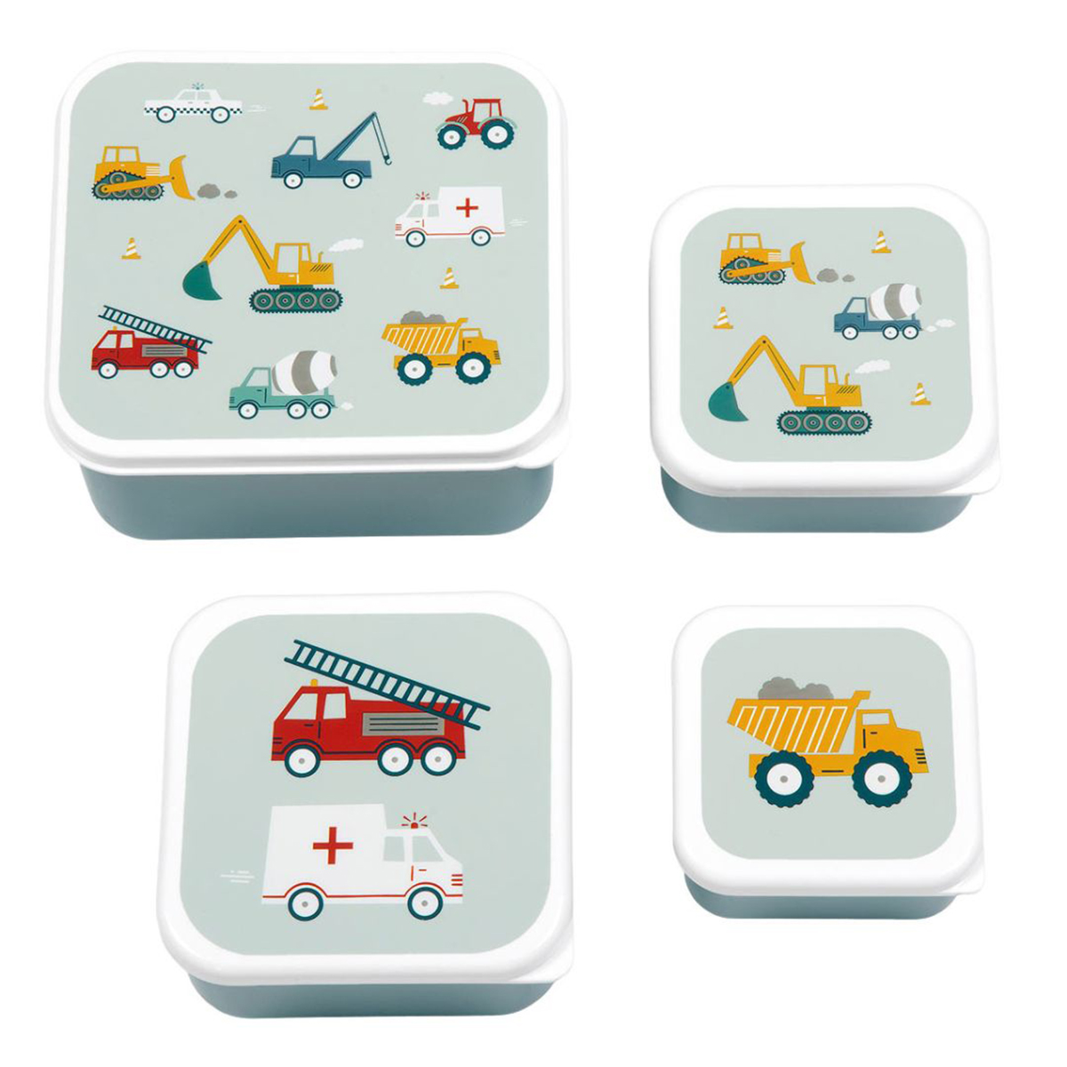 Φαγητοδοχεία (Σετ 4τμχ) Α Little Lovely Company Vehicles SBSEVE58