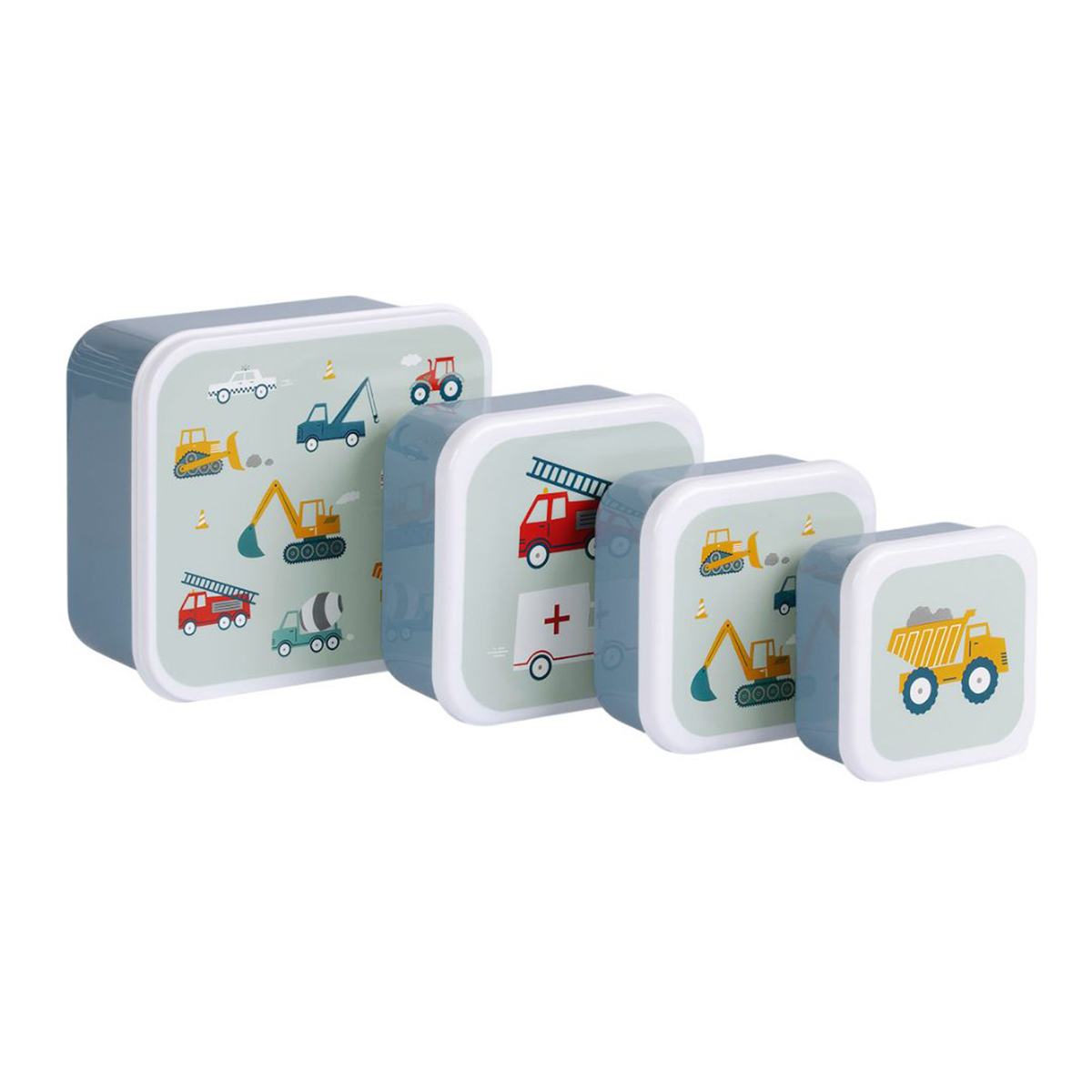 Φαγητοδοχεία (Σετ 4τμχ) Α Little Lovely Company Vehicles SBSEVE58