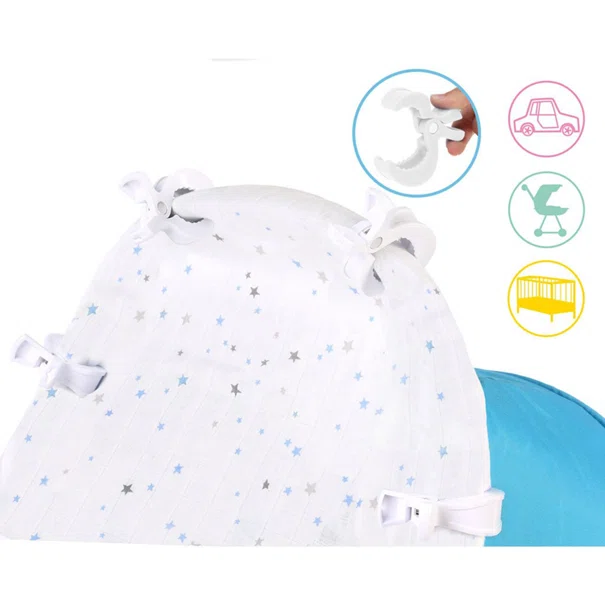 Κλιπ Πολλαπλών Χρήσεων (Σετ 4τμχ) Kiokids White 2055