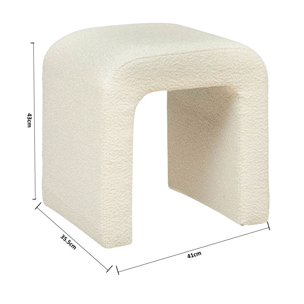 Σκαμπό (41X35 5X43) A-S Sevi White 197331A Έπιπλα Σαλονιού Spitishop