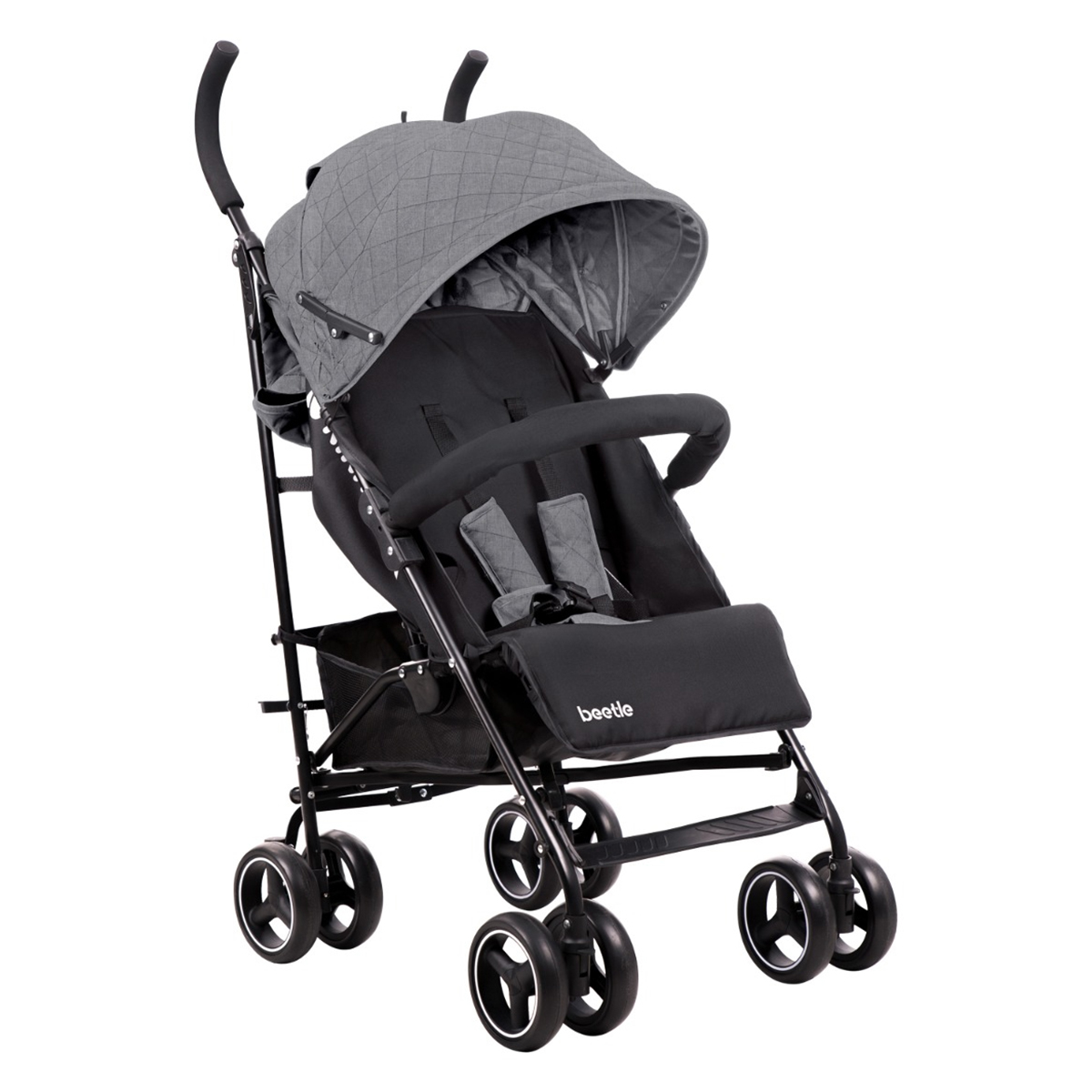 Καρότσι Μπαστούνι (6+ Μηνών/ Έως 22kg) Kikka Boo Beetle Grey 2023