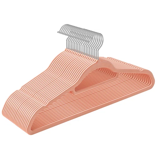 Βελουτέ Κρεμάστρες Ρούχων (Σετ 20τμχ) Songmics Pink CRF20PK
