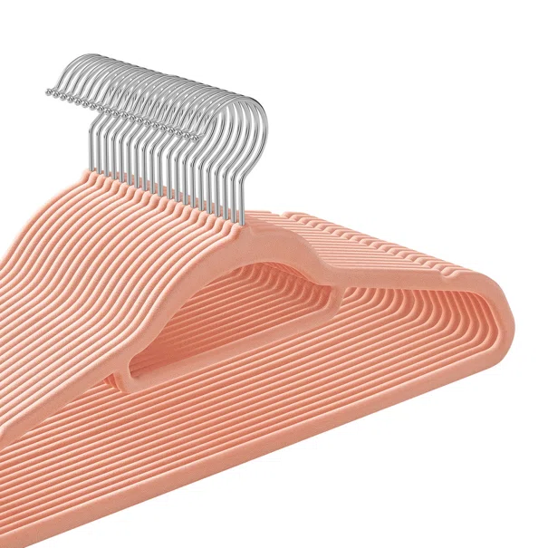 Βελουτέ Κρεμάστρες Ρούχων (Σετ 20τμχ) Songmics Pink CRF20PK