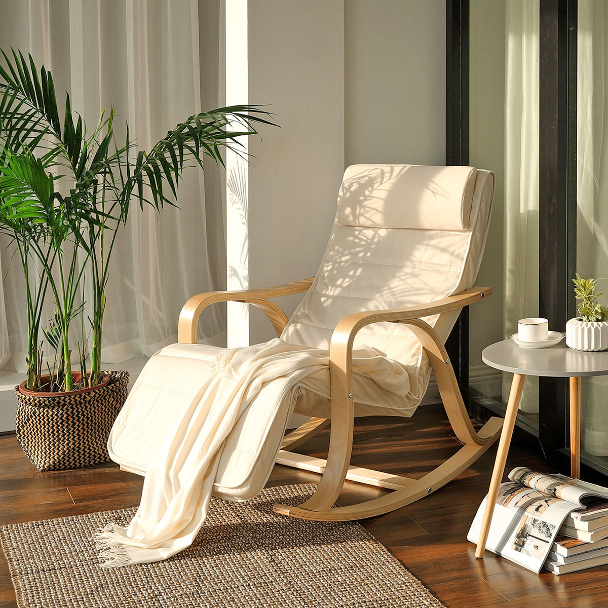 Κουνιστή Πολυθρόνα Relax (67x125x91) Songmics LYY41M
