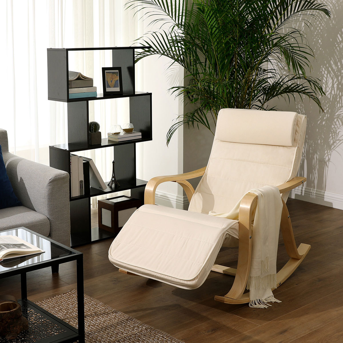 Κουνιστή Πολυθρόνα Relax (67x125x91) Songmics LYY41M