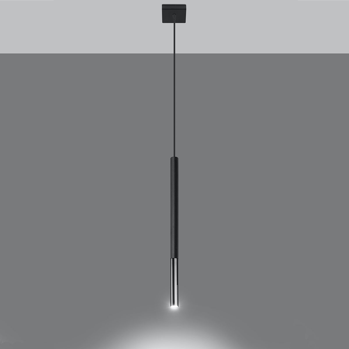 Φωτιστικό Οροφής Μονόφωτο Sollux Mozaica Black/Chrome SL.0885