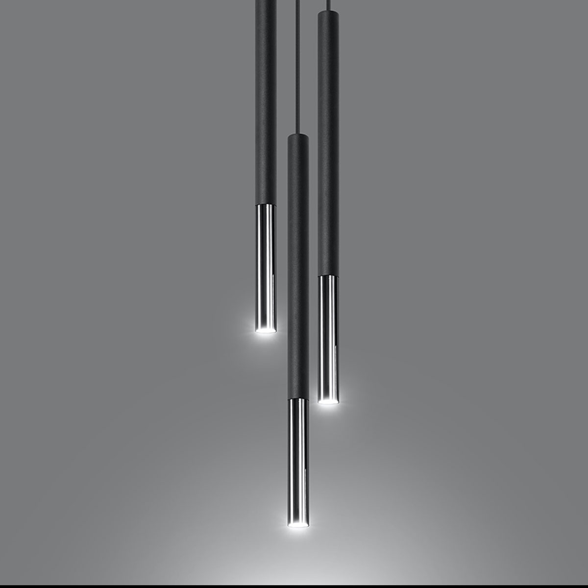 Φωτιστικό Οροφής Τρίφωτο Sollux Mozaica Black/Chrome SL.0887