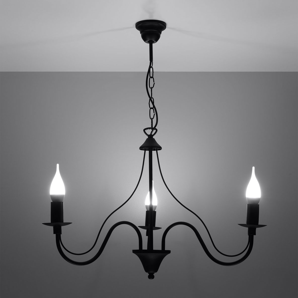 Πολυέλαιος Οροφής Sollux Minerwa Black SL.0217