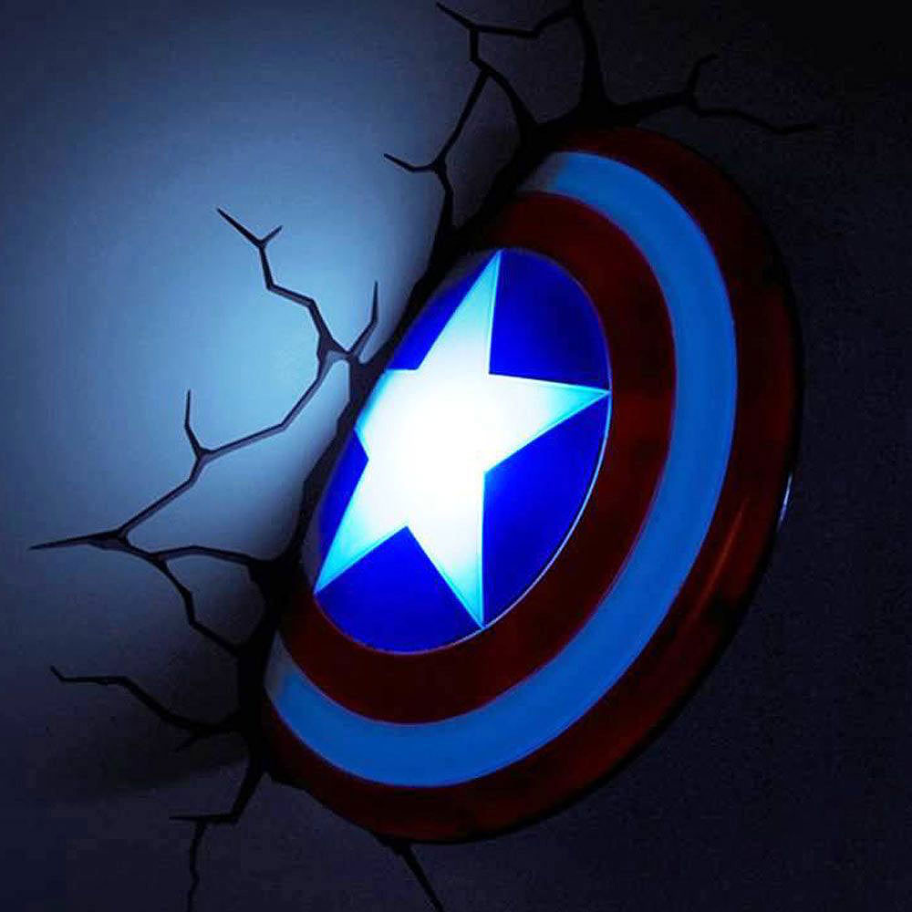 Διακοσμητικό Φωτιστικό Τοίχου LED The Source 3DL Marvel Captain America 49463
