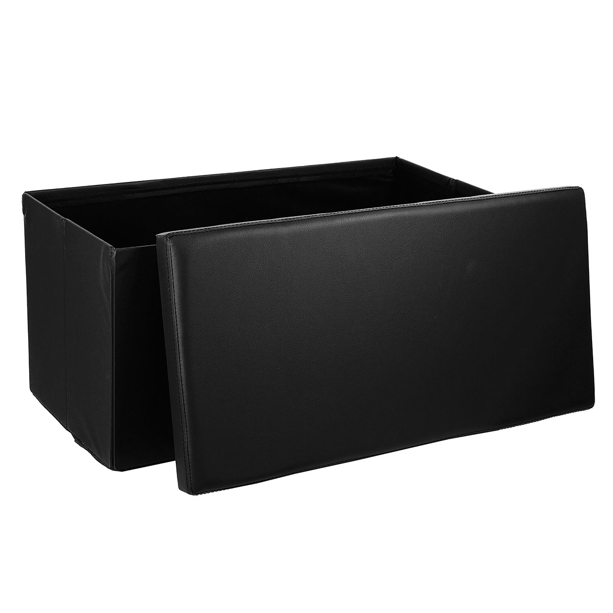 Ταμπουρέ Με Αποθηκευτικό Χώρο (76x38x38) A-S Fold Black 140090A