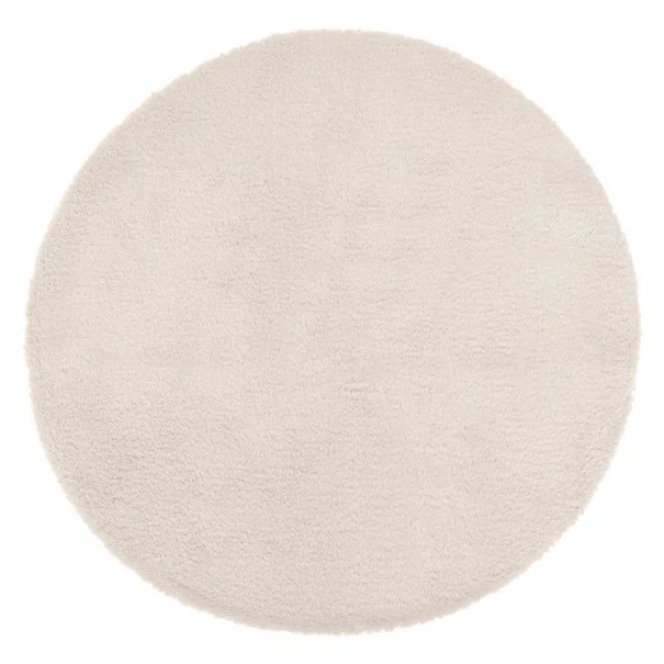 Στρογγυλό Πατάκι Γούνινο (Φ80) A-S Rug Fur Ivoire 172421A