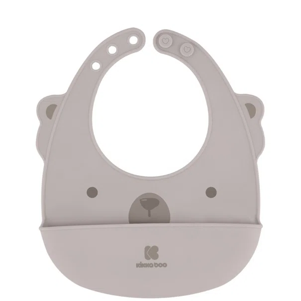 Σαλιάρα Σιλικόνης 4+ Μηνών Kikka Boo Bib Beige