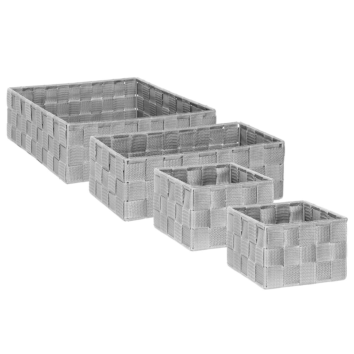 Καλάθια Αποθήκευσης (Σετ 4τμχ) F-V Square L.Grey 138131H