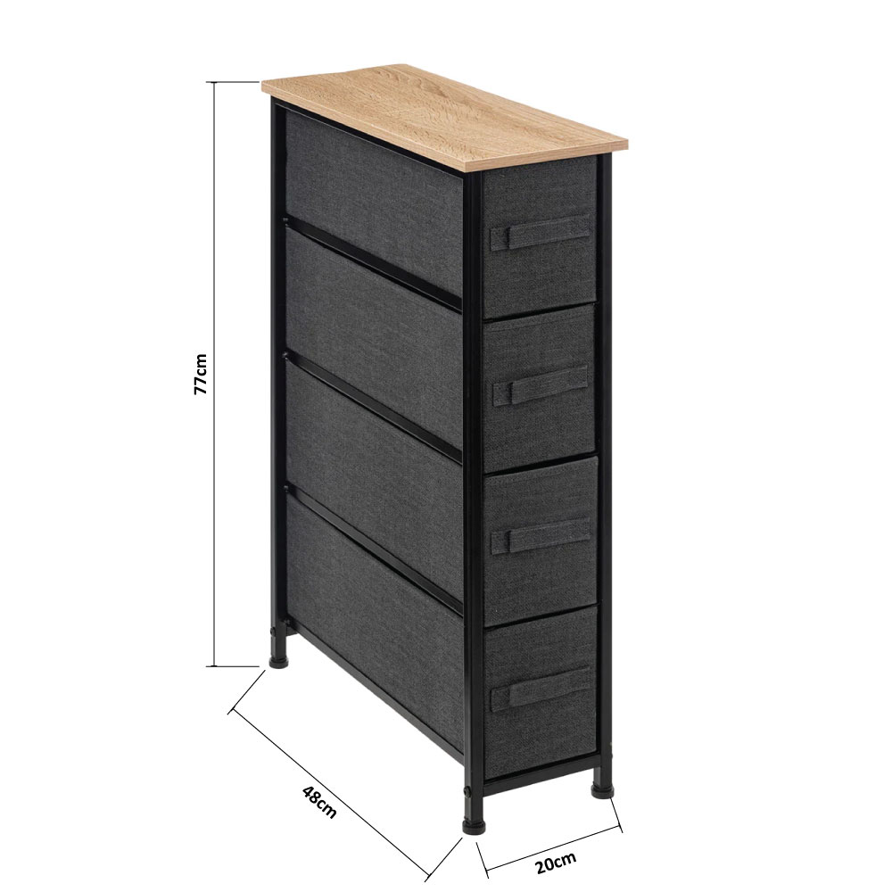 Συρταριέρα 4 Θέσεων (48X20X77) F-V Tissa D Grey 130140 Μπάνιο Έπιπλα Μπάνιου Ντουλάπια & Νιπτήρα Spitishop