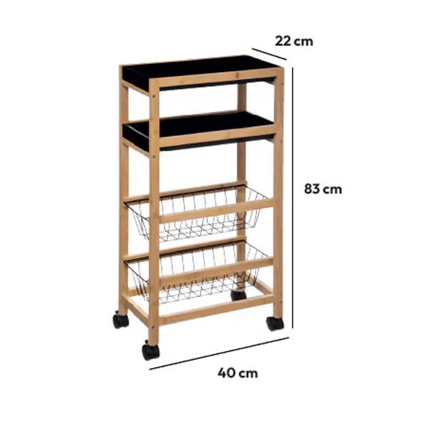 Τρόλεϊ/Ραφιέρα 4 Θέσεων (40x22x83) F-V Trolley 169201