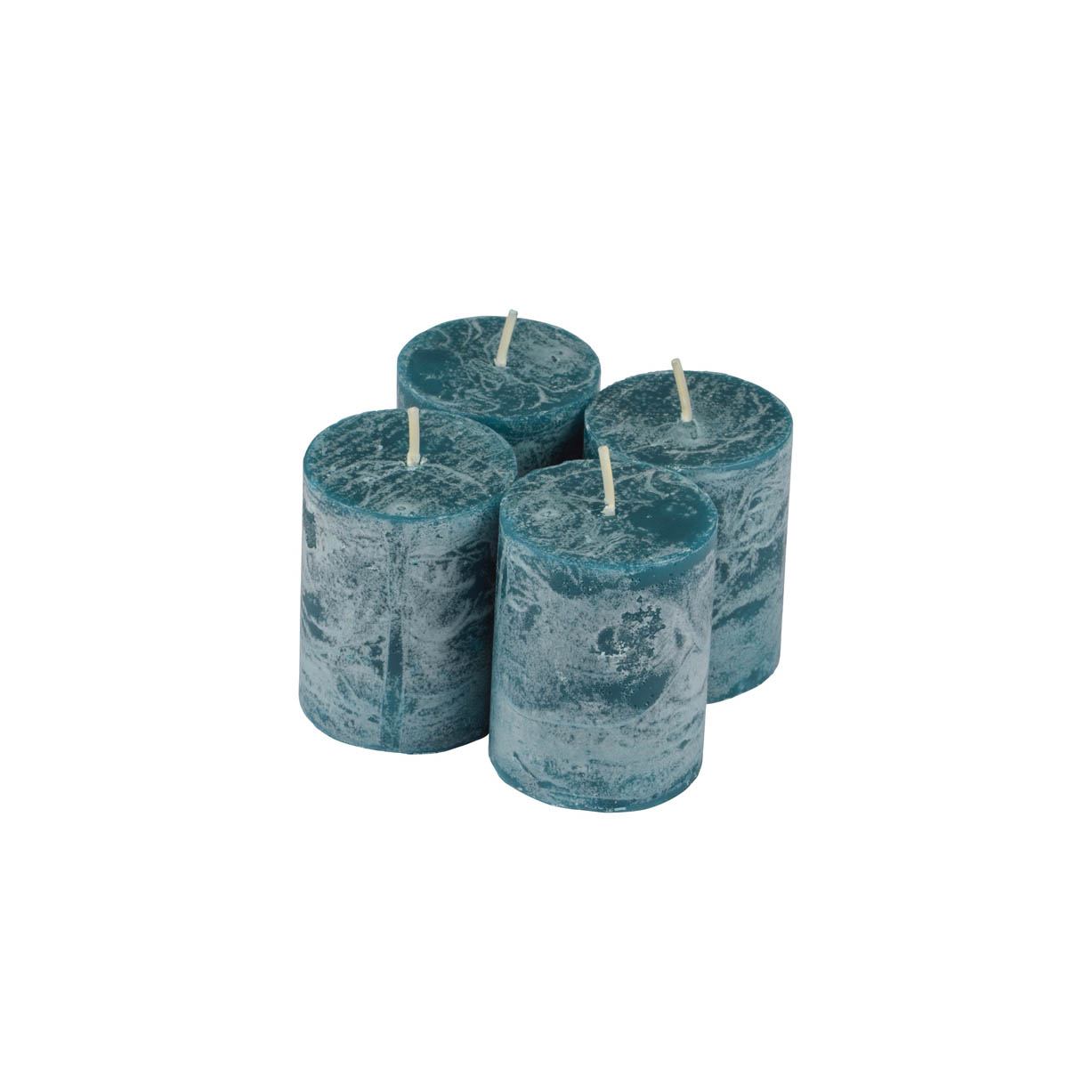 Κεριά (Σετ 4τμχ) L-C Rustique Peacock Blue 6BPC128BP