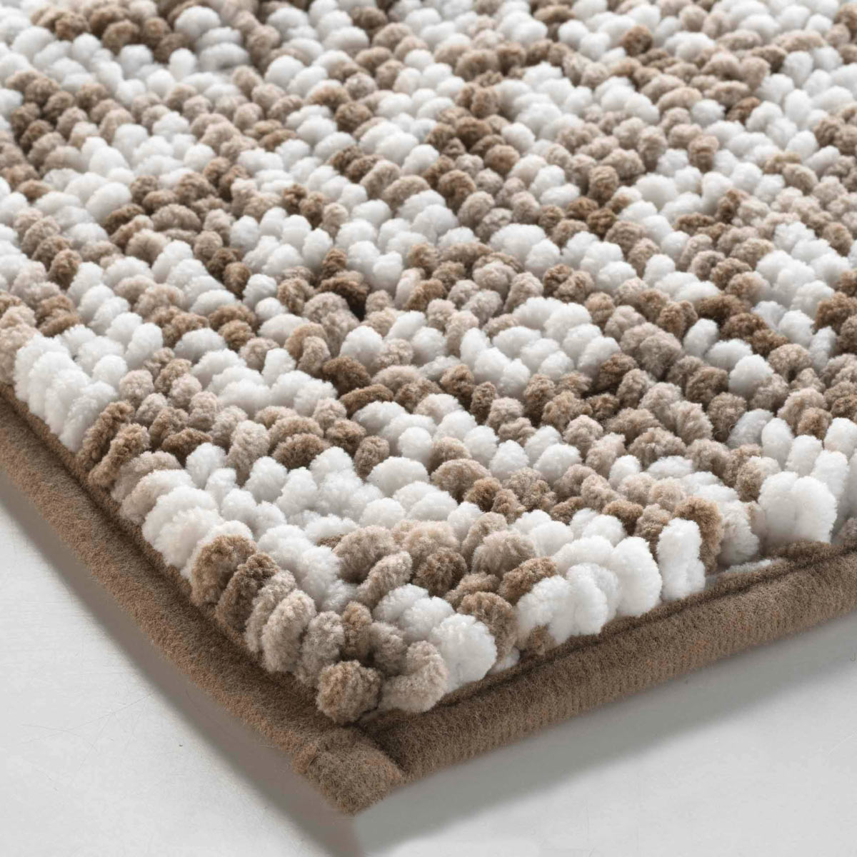 Πατάκι Μπάνιου (45X75) L-C Friza Sand - Brown 1802085 Μπάνιο Πατάκια με Αντιολισθητικό Spitishop