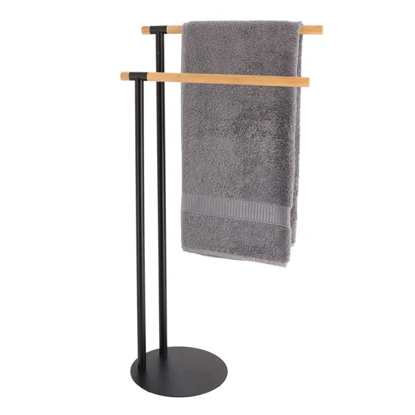 Σταντ Για Πετσέτες (39.5x22x77.5) T-D 96163237 Black/Bamboo