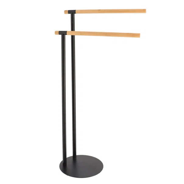 Σταντ Για Πετσέτες (39.5x22x77.5) T-D 96163237 Black/Bamboo