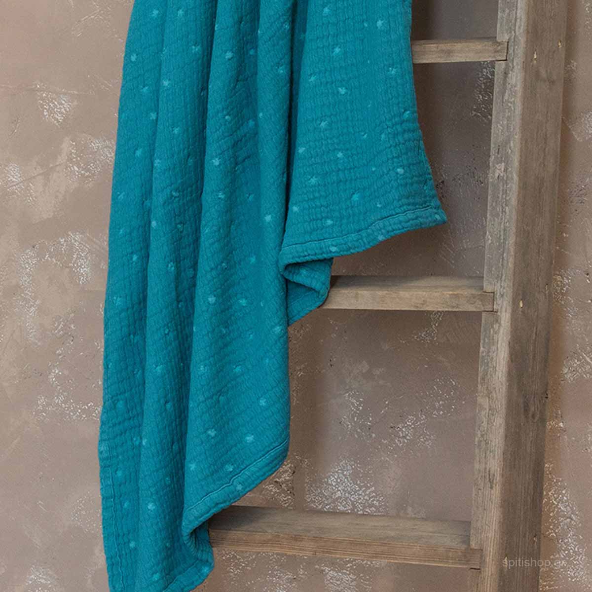 Διακοσμητικό Ριχτάρι (130X170) Nima Living Balmy Blue Λευκά Είδη Σαλονιού Ριχτάρια Καναπέ Καλοκαιρινά All Season Spitishop