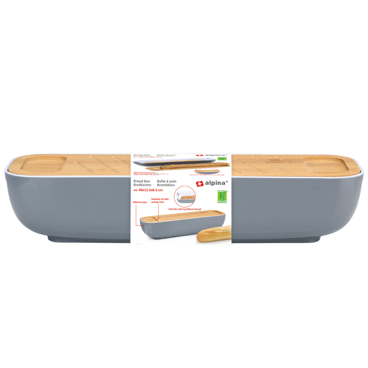 Ψωμιέρα (40X12 2X8 5) Alpina 871125224133 Οργάνωση & Αποθήκευση Κουζίνας Ψωμιέρες Spitishop
