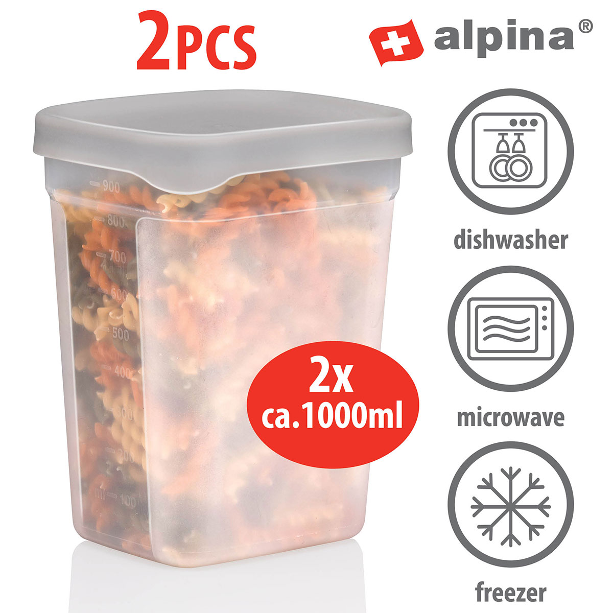 Δοχεία Αποθήκευσης 1lt (Σετ 2τμχ) Alpina 871125247716