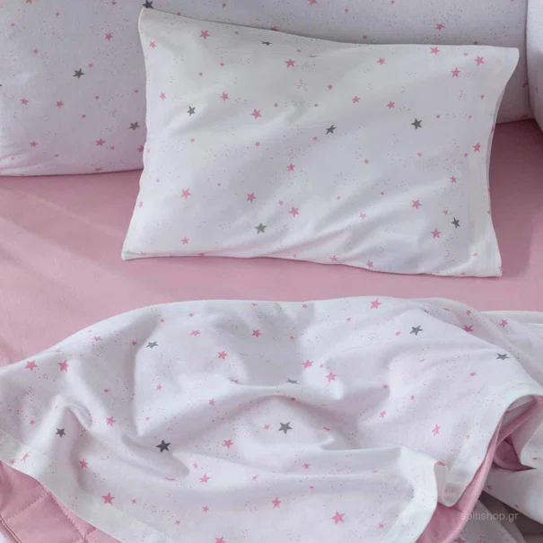 Σεντόνια Μακό Κούνιας (Σετ) Nima Baby Nene Pink