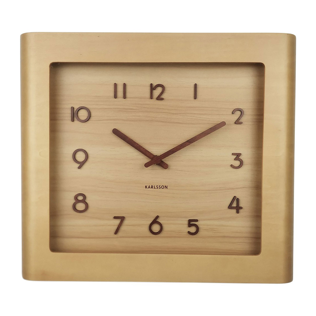 Ρολόι Τοίχου (33x33) Karlsson Sole Light Wood