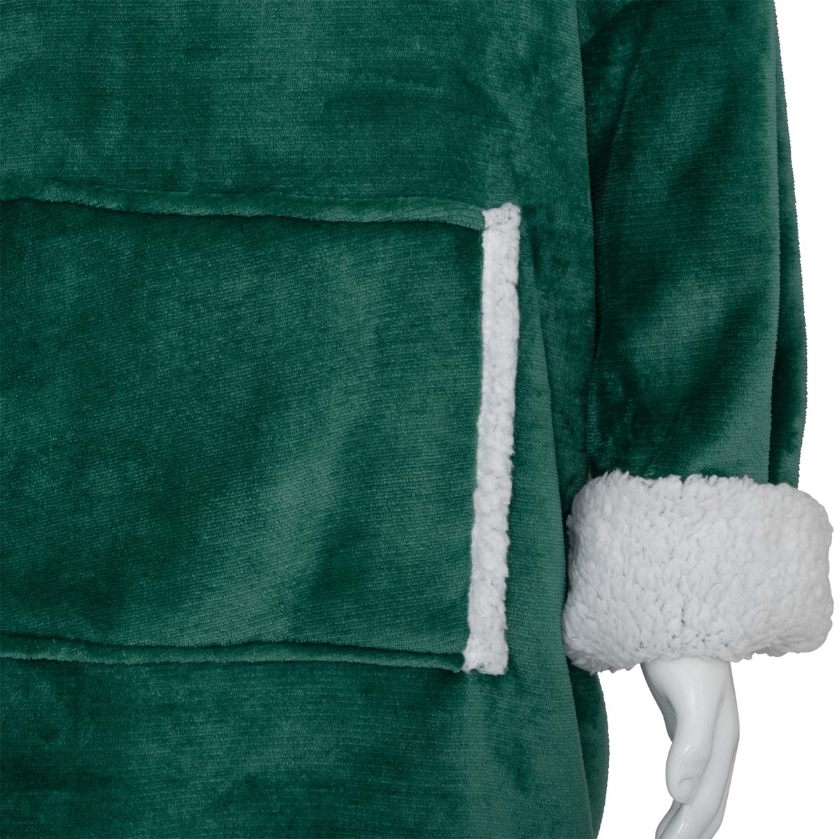 Fleece Φούτερ με Sherpa (85X118) A-S Flan Green 199496 Ένδυση Γυναικεία Σπιτιού Γυναικείες Ρόμπες Spitishop