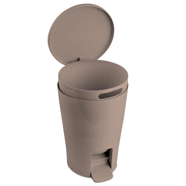 Κάδος Απορριμμάτων Μπάνιου (Φ19x27) Tatay 5lt 06706.009 Diabolo Taupe