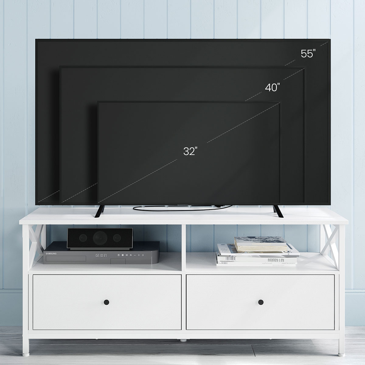 Έπιπλο Τηλεόρασης (120X40X50) Vasagle Ltv300B46V1 Έπιπλα Σαλονιού Spitishop