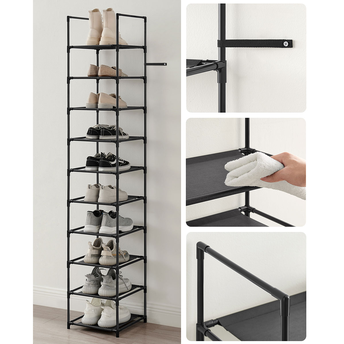 Παπουτσοθήκη 10 Θέσεων (33X33X173) Songmics Lsr110B02 Έπιπλα Παπουτσοθήκες Spitishop