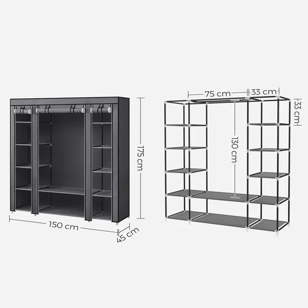 Υφασμάτινη Ντουλάπα (150x45x175) Songmics LSF03G