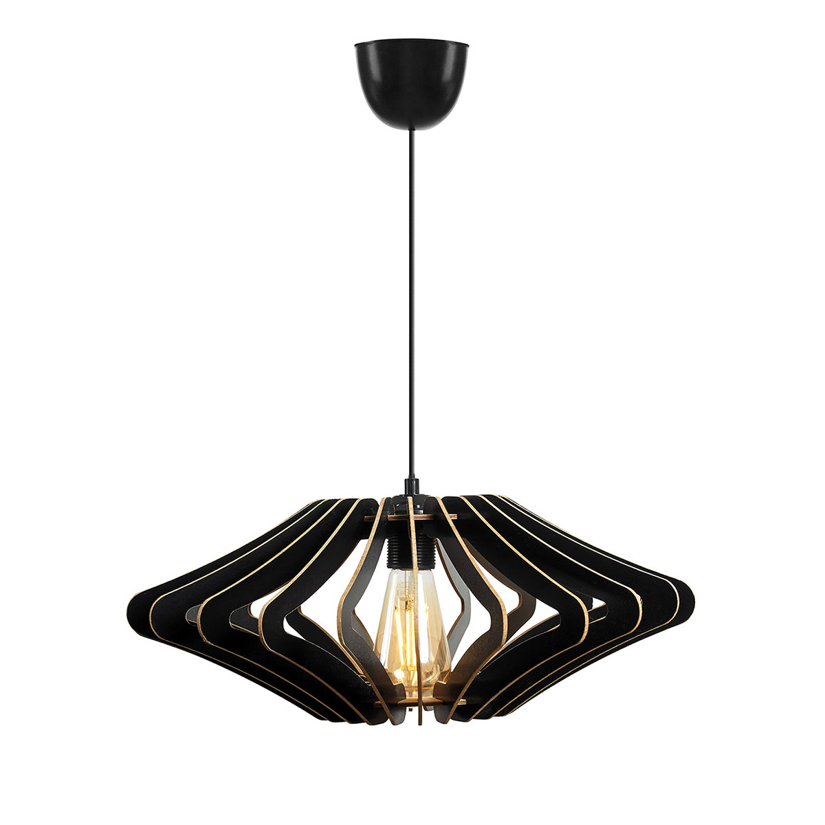 Φωτιστικό Οροφής Μονόφωτο A-G 390Flh1563 Black Φωτιστικά Κρεμαστά Spitishop