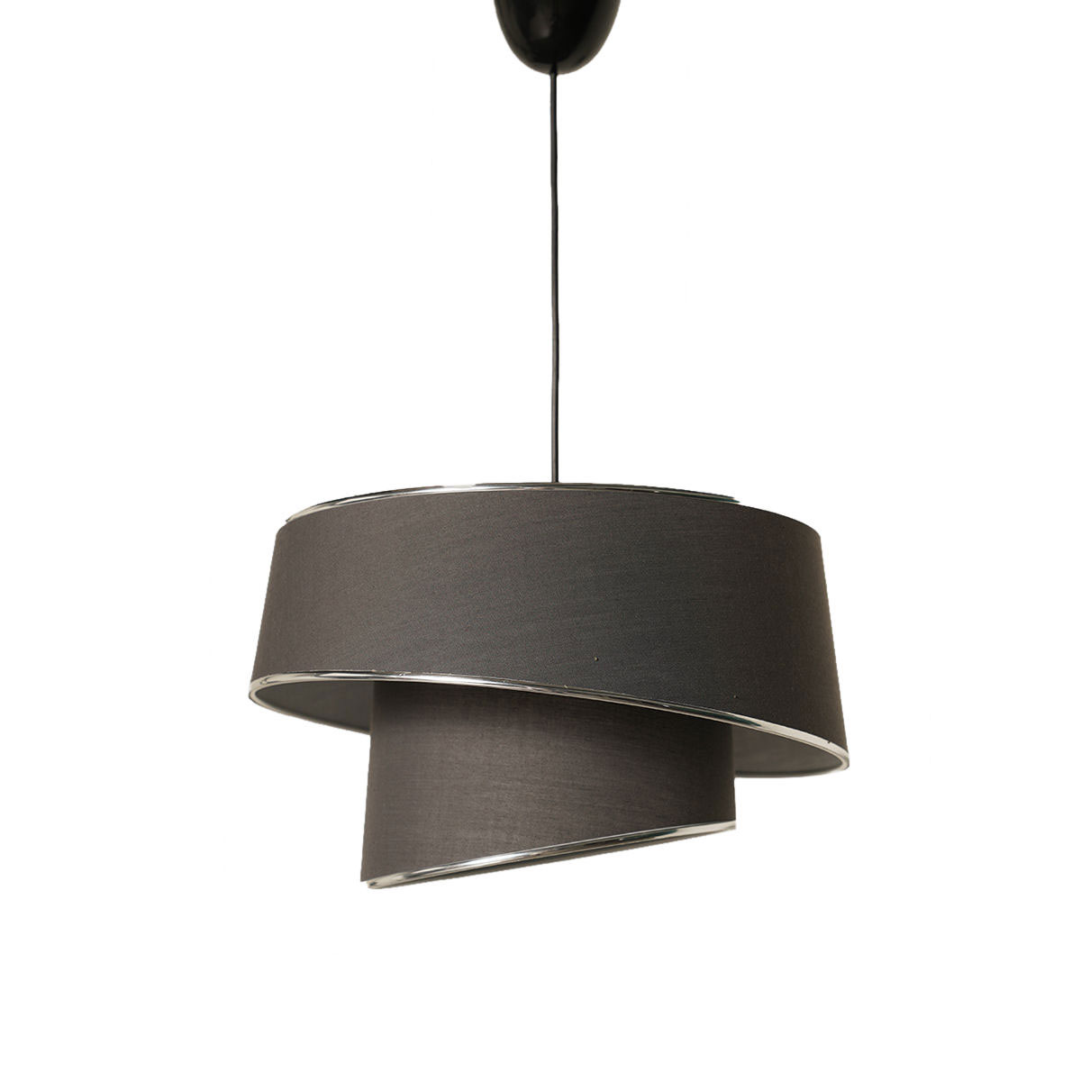 Φωτιστικό Οροφής Μονόφωτο A-G Barette 390Flh1631 Anthracite Silver Φωτιστικά Κρεμαστά Spitishop