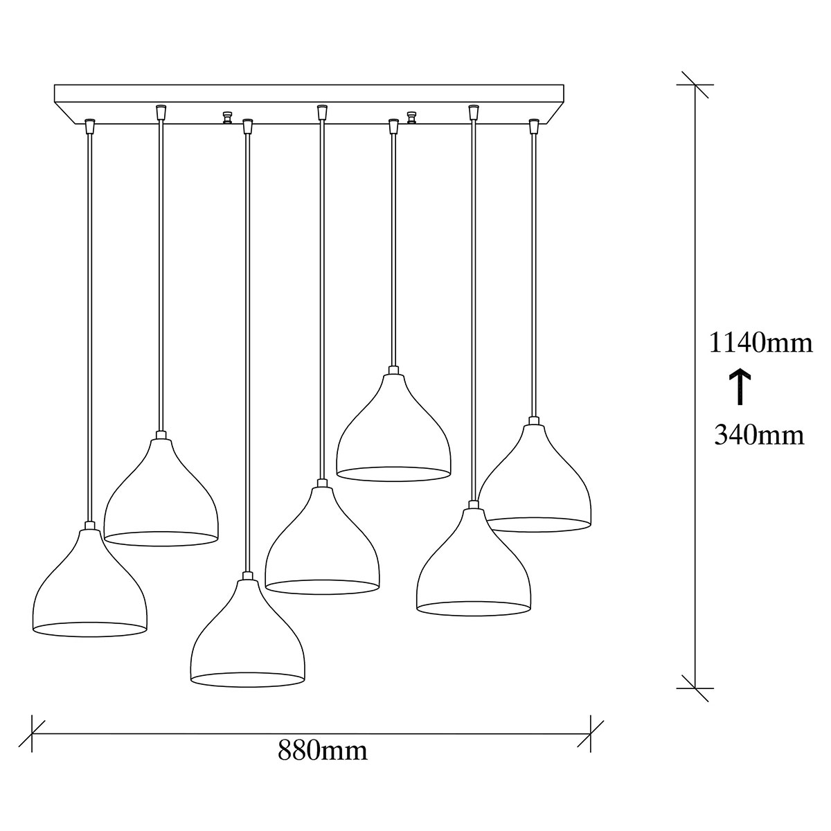 Φωτιστικό Οροφής Πολύφωτο A-G Tattoo 584Ttm1383 Black Φωτιστικά Κρεμαστά Τραπεζαρίας Spitishop