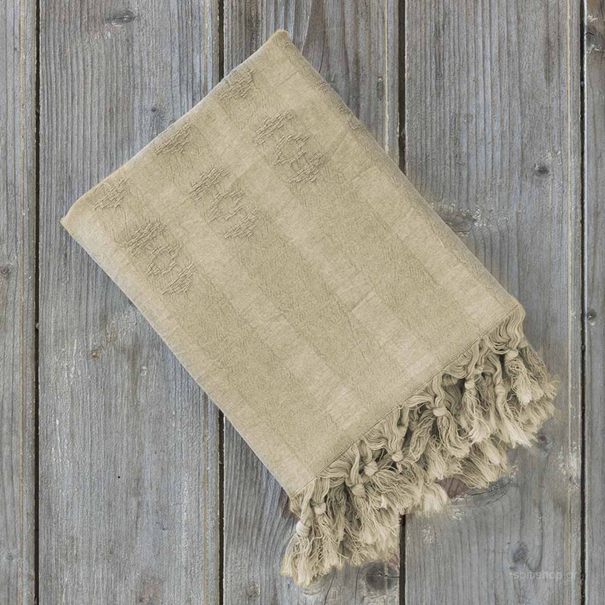 Παρεό Nima Beach Argos Sand Beige Θαλάσσης Spitishop