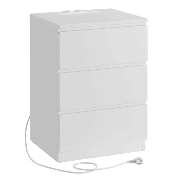 Κομοδίνο Με Ενσωματωμένες Πρίζες & USB (40x35x59) Vasagle LET631W14V2